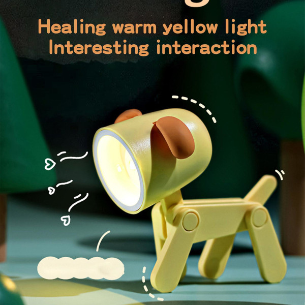 Söt nattlampa för husdjur Bärbar högkvalitativ minitelefonhållare Plast Kreativ gåva Ögonskydd Led-bordslampa orange deer