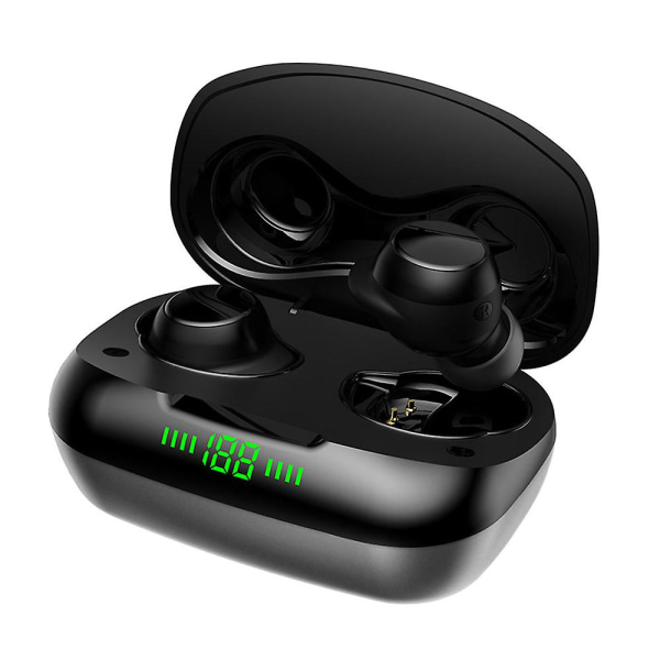 Bluetooth hörlurar, trådlösa Bluetooth öronsnäckor Touch Control In-Ear-hörlurar med LED-batteridisplay Grey