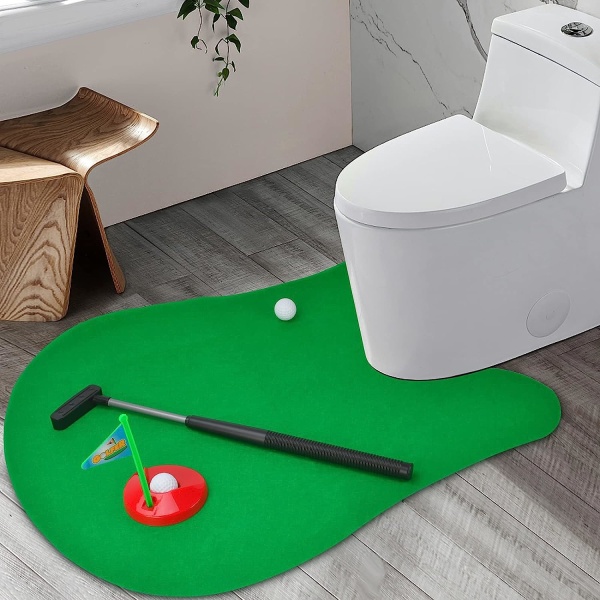 Toalett Golfleksak - Toalettspel Minigolfleksak- Set green