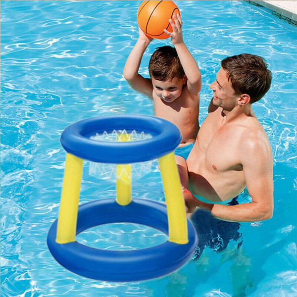 Uppblåsbar basketpool leksaksring Flytande vattensportspel för barn