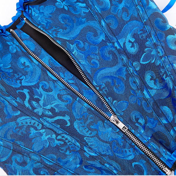 Korsetttoppar Shapewear Magkontroll Korsett Brudklänning Korsett Palace Style Korsett blue S