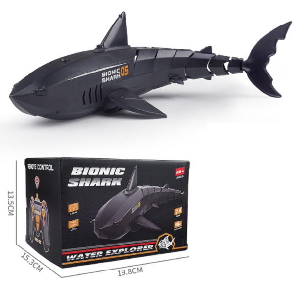 RC shark 2.4G RC elektrisk haj sommarvatten barnleksaker black