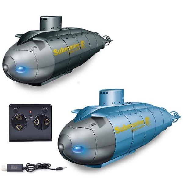RC ubåtsleksak Mini RC kärnubåt Rc racerbåtsfartyg blue