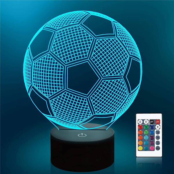 3D LED Nattlampor USB Bordslampa Fotboll Barnrumsinredning