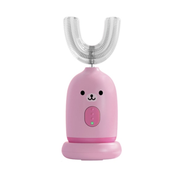 smarta elektriska U-formade eltandborstar för baby Pink