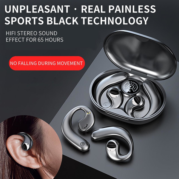 Trådlöst Bluetooth headset utan öronledning Dual Ear Extra lång standby-samtal Bluetooth headset