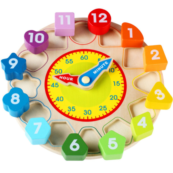 Digital klocka Trä Kognitivt lärande Väckarklocka Tidig utbildning Pedagogiska barnleksaker
