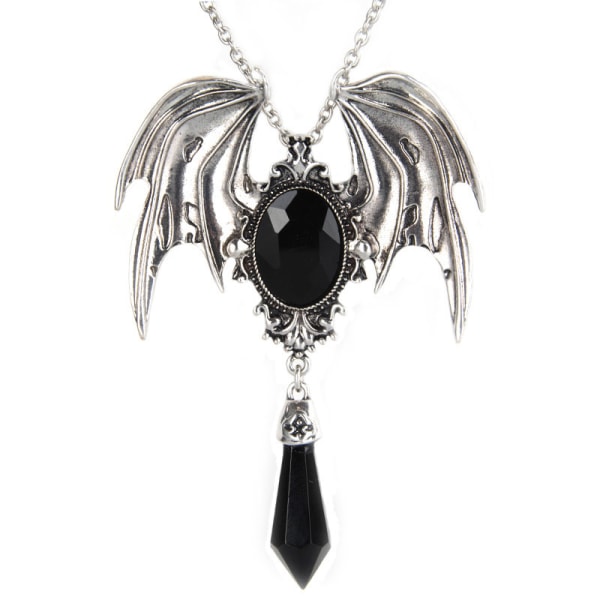 Halloween Bat Wings Sapphire Inläggningar Halsband Party Smycken black