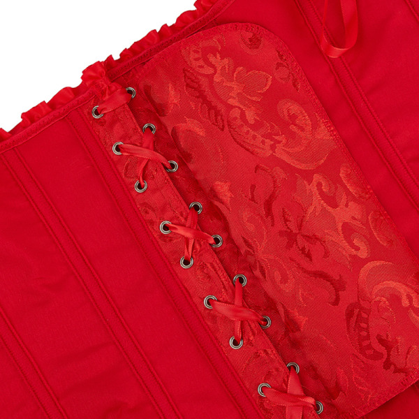 Korsetttoppar Shapewear Magkontroll Korsett Brudklänning Korsett Palace Style Korsett red S