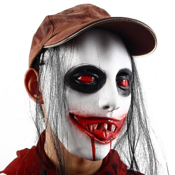 Blodig skräckmask Halloween-dekoration Skrämmande blodiga zombiemasker Skräckvampyrmask Cosplay I