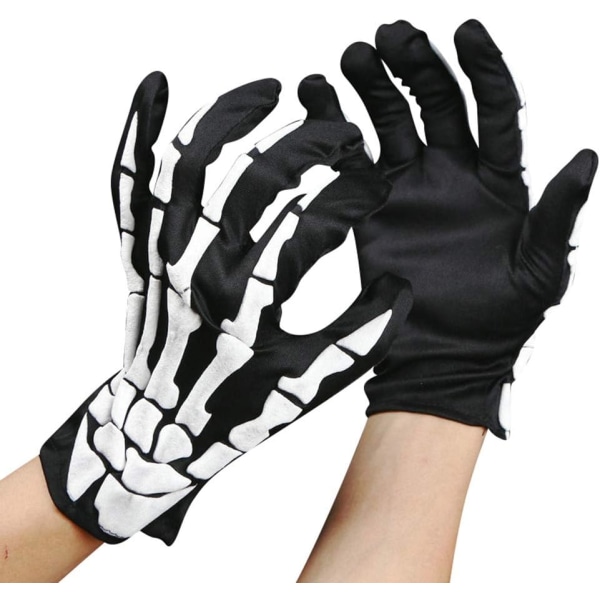 3D Halloween spelar skelett rekvisita handskar Skräck skalle spöke handskar