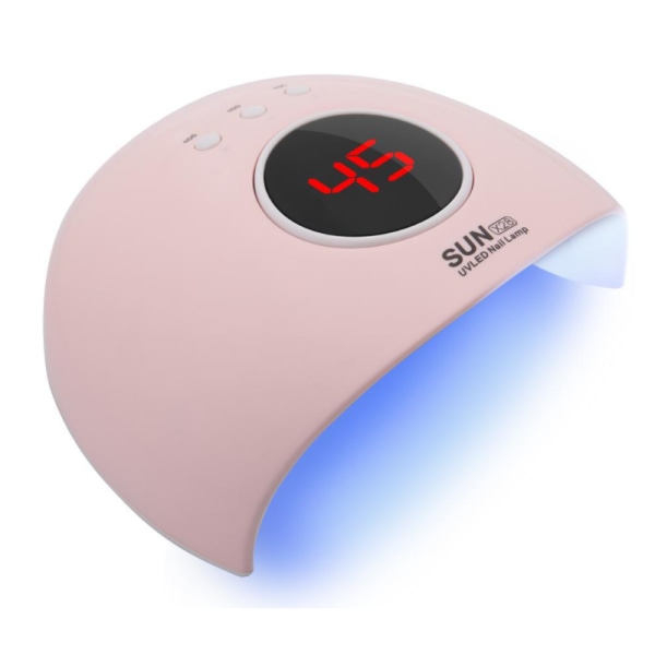 Mode nagellampa för kvinnor, nageltork, nagellampa, 48W baklampa, bärbara LED-sensormanikyrverktygsset Pink