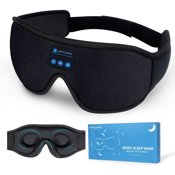 Sömnhörlurar, Bluetooth 5.0 trådlös 3D-ögonmask