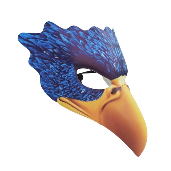Halloween- cover med lång näsa Fågelnäbb Halvt ansikts- cover Halloween-kostymrekvisita för maskeradfest (blå)