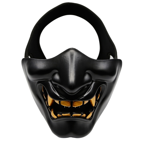 Halloween Mask Halloween Dans Mask Cos Djävul Skräck Grimas Man Half Face Taktisk Mask Film Prop Orange
