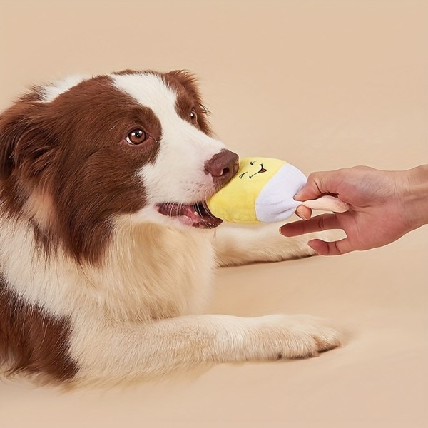 2PC Pet Toy Dog Sound Bite Resistant Dog Toy Training Pet Supplies yellow 2PC