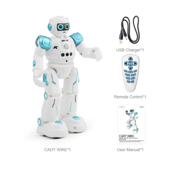 RC robot pedagogisk barnleksak touch gest induktion blue