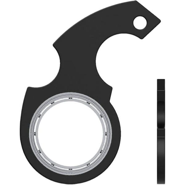 Nyckelring Spinner Fidget Ring Toy, Key Spinner, Spinning Keychain, Fidget Keychain, Sensory Toys Black