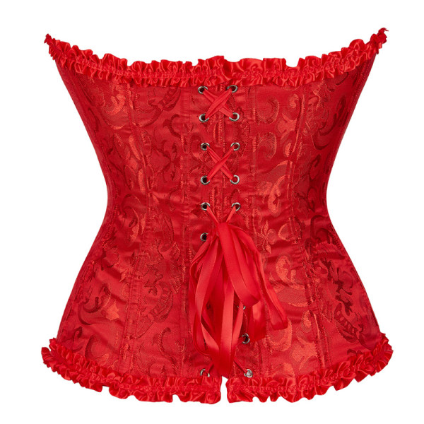 Korsetttoppar Shapewear Magkontroll Korsett Brudklänning Korsett Palace Style Korsett red M