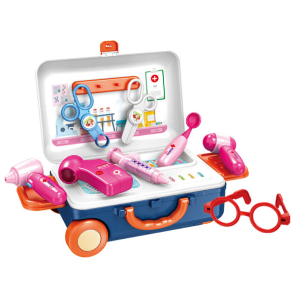 Vagnlåda leka hus doktor kostym flicka leksak simulering förvaringslåda resväska doctor