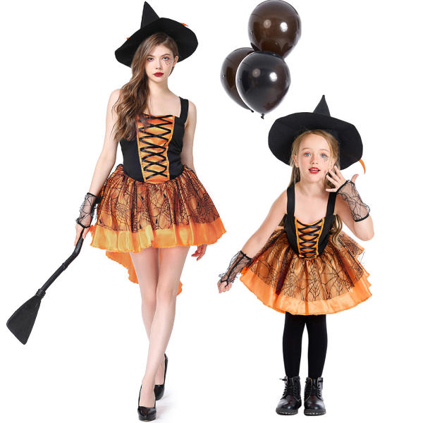 uhnmki Dirndl Klänningar Kvinnor Halloween Mesh Sling Häxadräkt Multi Party Samling Sexiga Halloween kostymer Black L