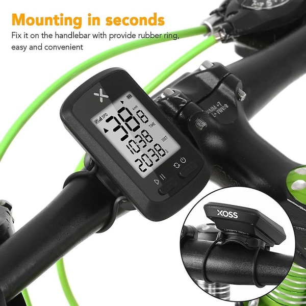 Smart GPS Cykeldator Trådlös Cykel Digital Hastighetsmätare Cykelvägmätare Xoss