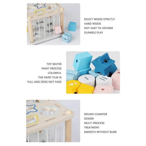 Trä Baby Shape sorteringsleksaker Intelligence Sorter leksak för barn Tidiga pedagogiska leksaker födelsedagspresent
