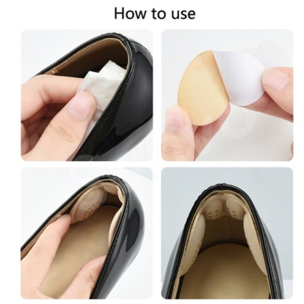 Kvinnors innersulor för skor Höga klackar Justera storlek självhäftande klack apricot 6mm