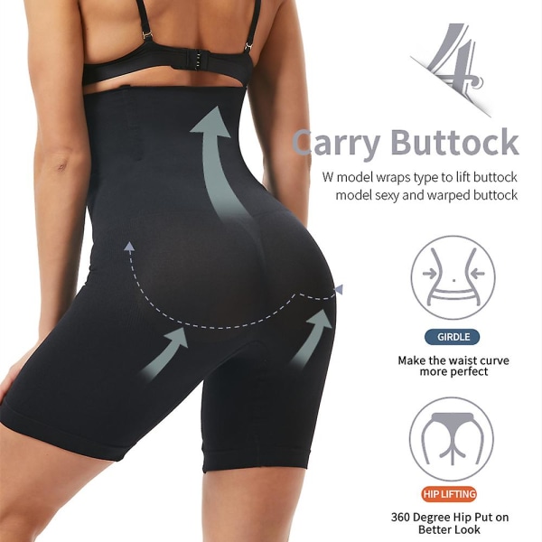 Damshortsformare Butt Lifter Slimming Underkläder Black XL