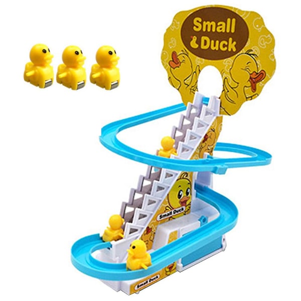 Rail Toy Elektrisk Anka klättring i trappor Set Pedagogiska leksaker för barn Barn