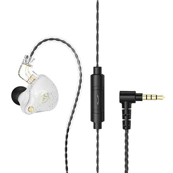 Sporthörlurar Hörlurar Trådbundna öronsnäckor Split Design Stereoljud 3,5 mm Universal Hifi Trådbunden runt-örat hörlurar White