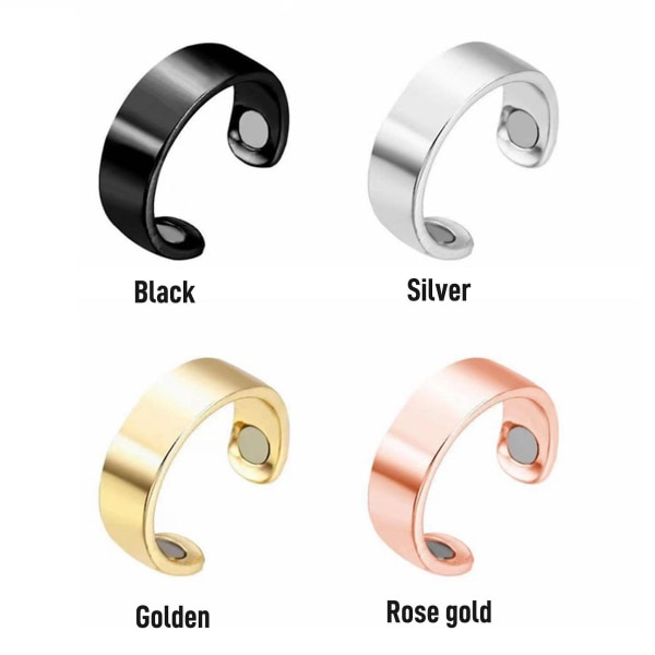 Personality Ring Magnet Hälso Ring Magnetisk sugring Creative Jewelry Open Ring Rose gold