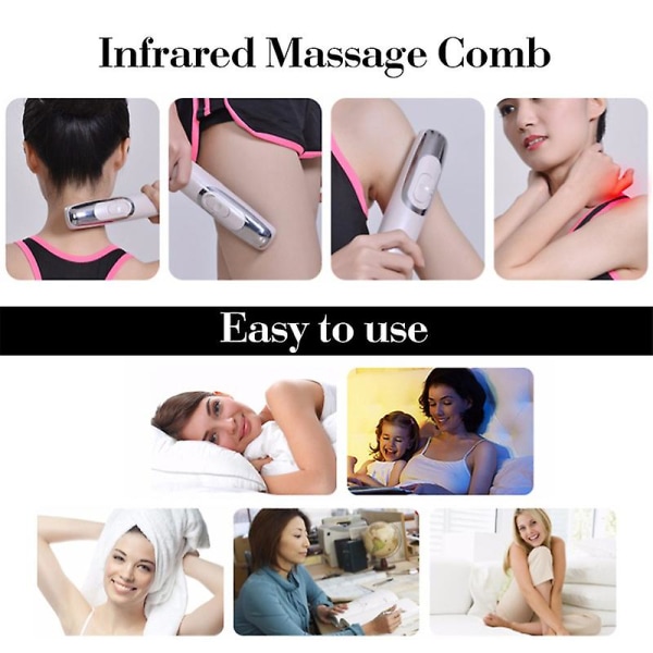 Massage hårkam Bärbar elektrisk massagekam