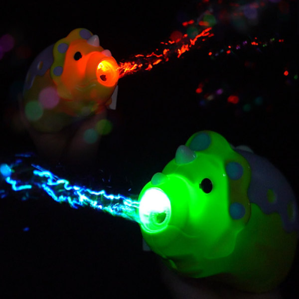 Dinosaur DV Bubble Machine USB Laddningsljus Musik Barns videospel Bubble Camera Toy Green