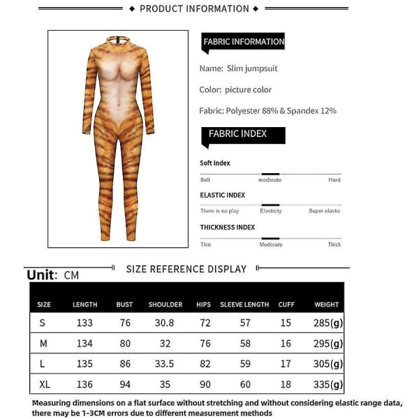 Halloween Animal Cosplay kostymer Kostym djurkostym Mode 3d Animal Leopard Print Man S