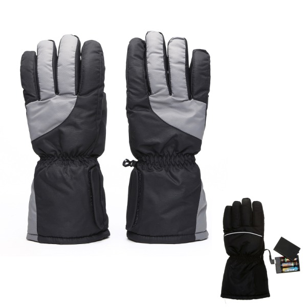 Varma handskar vinter elvärme handskar utomhusfiske Gray