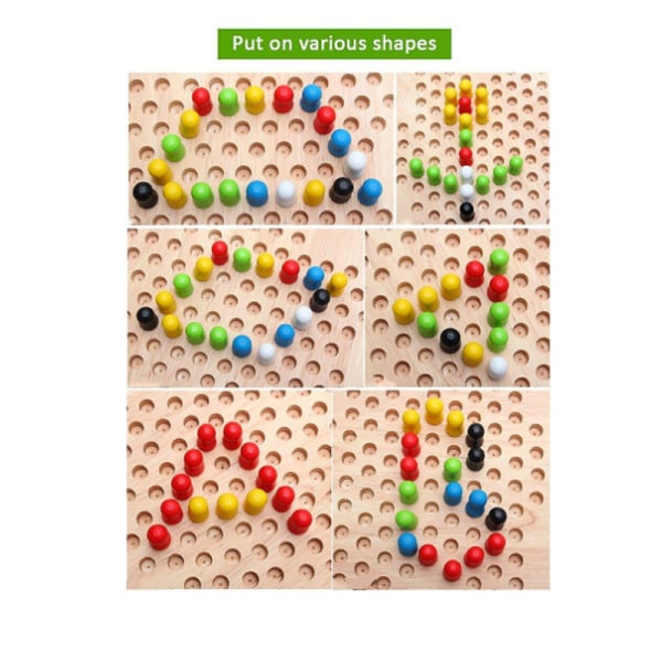 Barnleksak bordsspel trä hexagon pjäser förälder-barn samlande interaktiv leksak