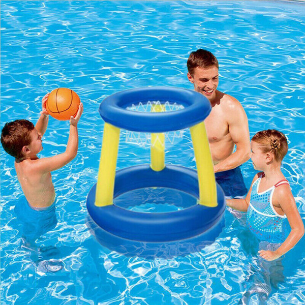 Uppblåsbar basketpool leksaksring Flytande vattensportspel för barn