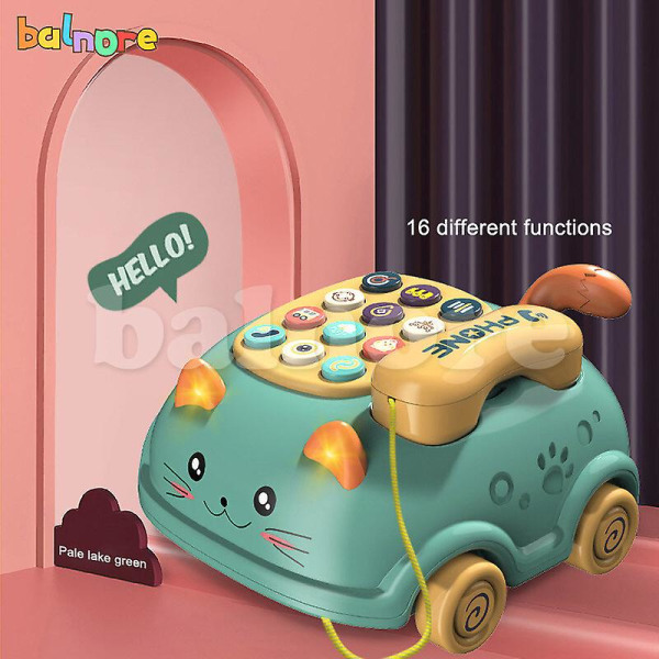 Barn Dual Languages Katt Telefon Toy Intelligence GREEN