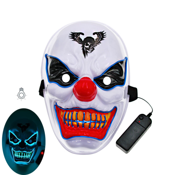 Halloween Decor Led Clown Mask, Scary Luminous Joker Mask, Halloween Decor Christmas Carnival Kostym