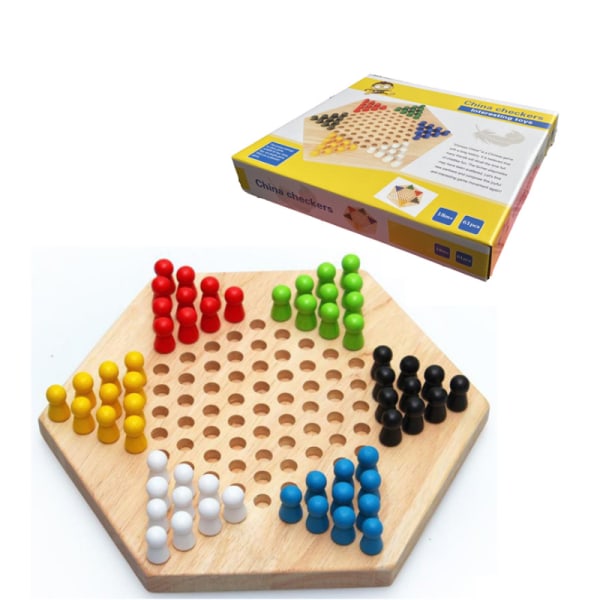 Barnleksak bordsspel trä hexagon pjäser förälder-barn samlande interaktiv leksak