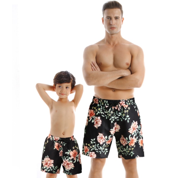 Förälder-barn badkläder för män Quick Dry Beach Shorts Barnbadkläder 164