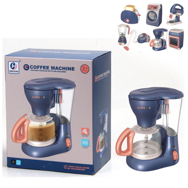 Barn Köksleksaker Flickor Rollspel Låtsas Cook Set Toy Coffee machine