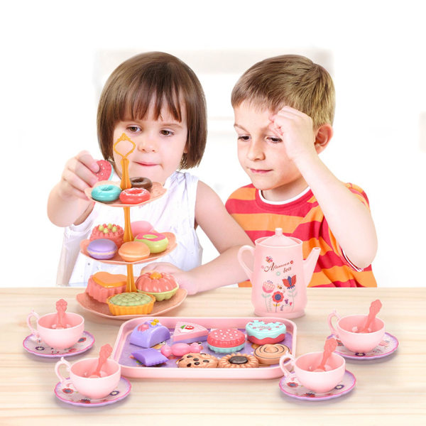 High Tea Toy Set, Low Tea Party Set Leksaker för 3-åriga flickor
