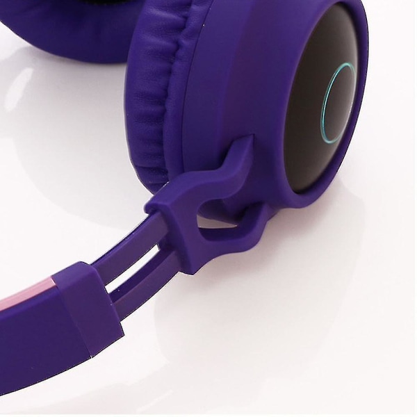 Cat Ear Headset Trådlösa Bluetooth Barnhörlurar, Cat Ear Bluetooth Trådlöst Purple