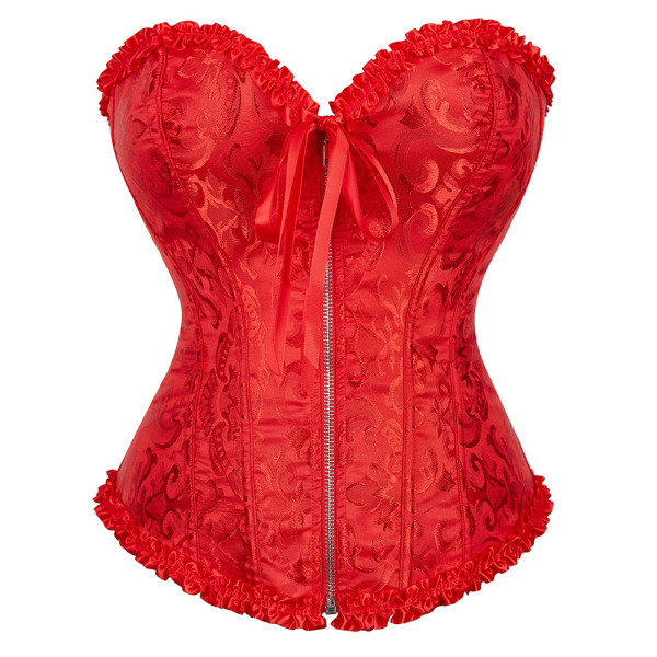 Korsetttoppar Shapewear Magkontroll Korsett Brudklänning Korsett Palace Style Korsett red XL