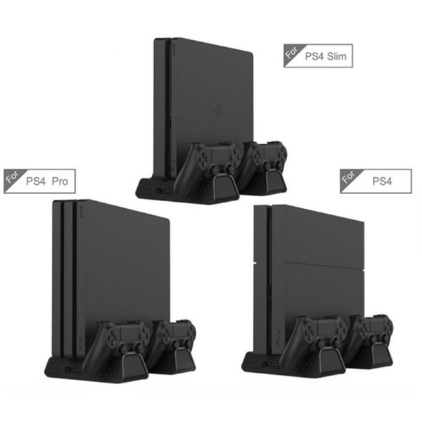 Multifunktionellt fäste PS4 Base Bracket PS4 Laddare Kylfläkt Rack Spel