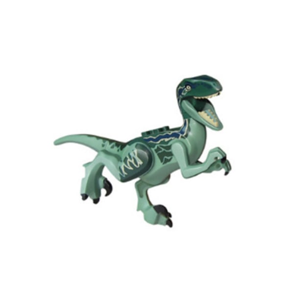 Åtta jurassic dinosaurier monterar byggstenar som monterar intellektuella leksaker