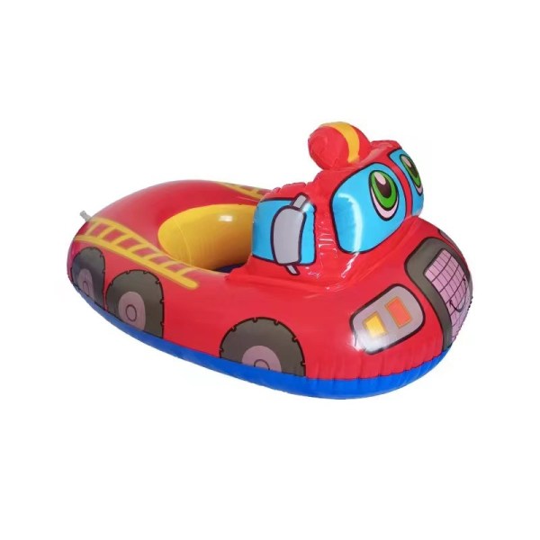 Uppblåsbar simring för barn Simhjälp Baby Sommarpool Strandpolisbil red