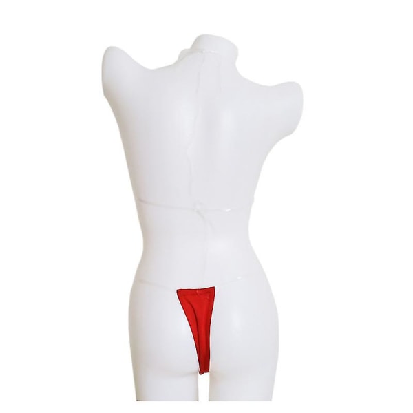 Invisible Strap Bikini Bikini Enfärgad Badkläder för damer Bikini Tvådelad Set One Size(multi ) RED
